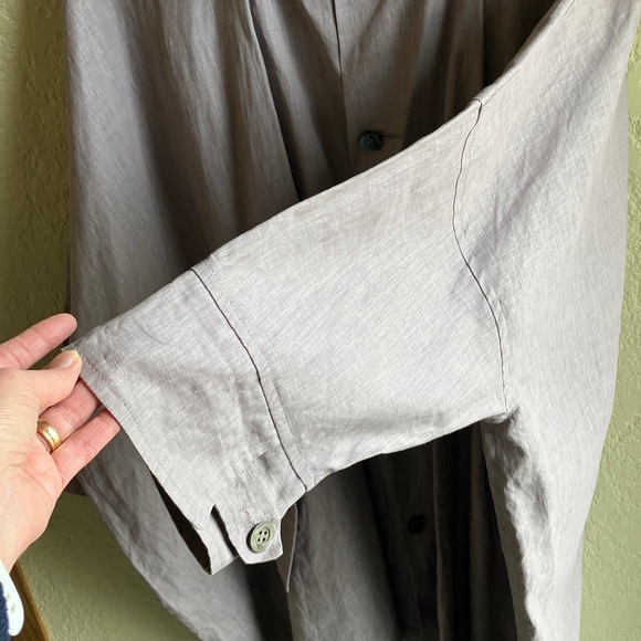 Eskandar boxy cape/coat linen - Picture 8 of 11